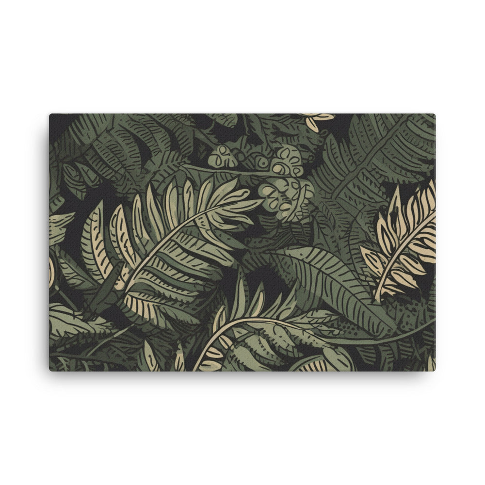 Ferns Pattern canvas - Posterfy.AI