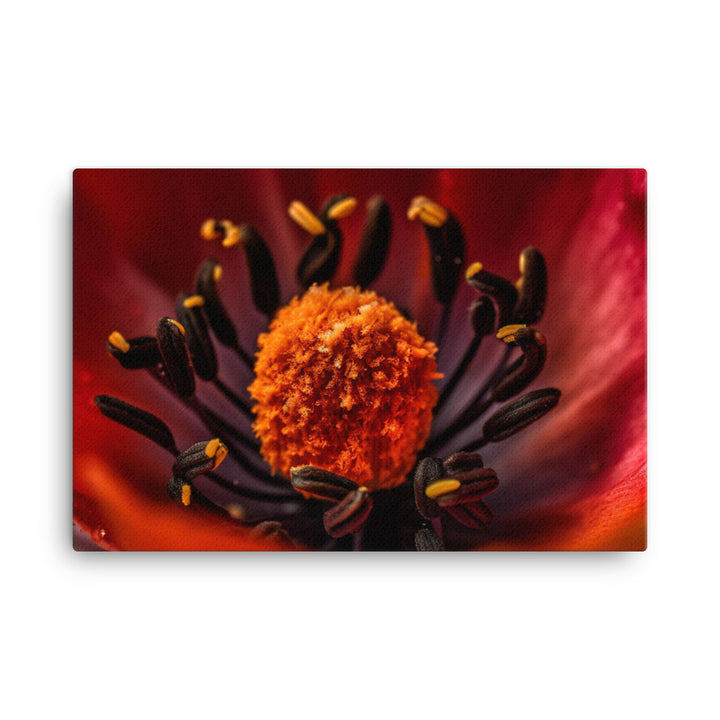 Macro photography of delicate Poppy petals canvas - Posterfy.AI