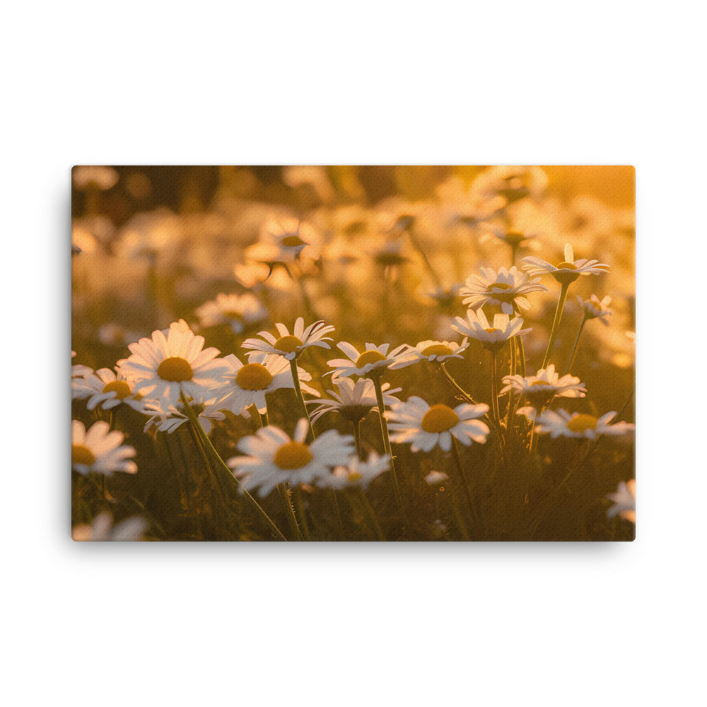 Daisies at Sunset canvas - Posterfy.AI