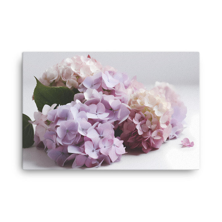 Hydrangea Bouquet on a White Background canvas - Posterfy.AI