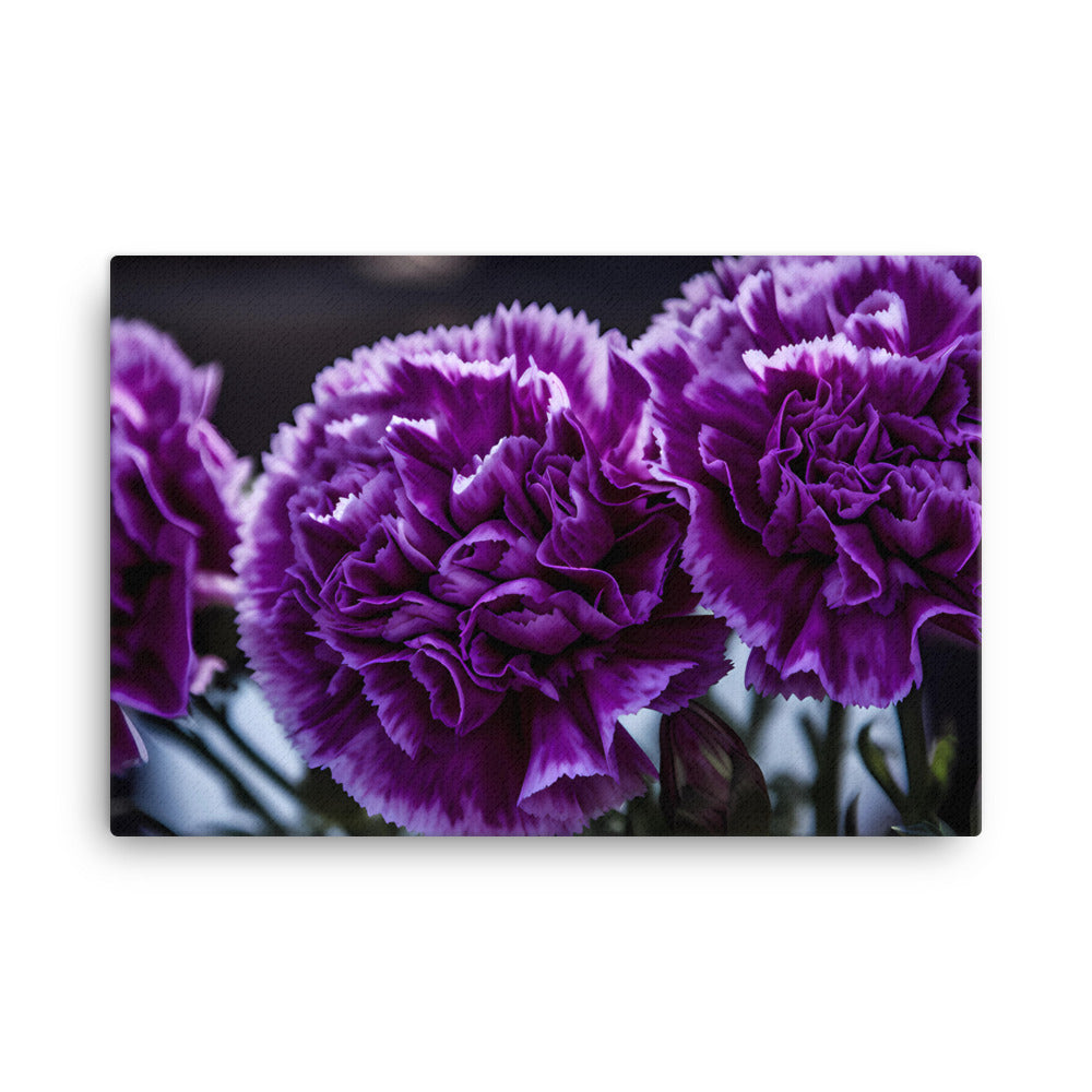 Elegant White Carnations canvas - Posterfy.AI