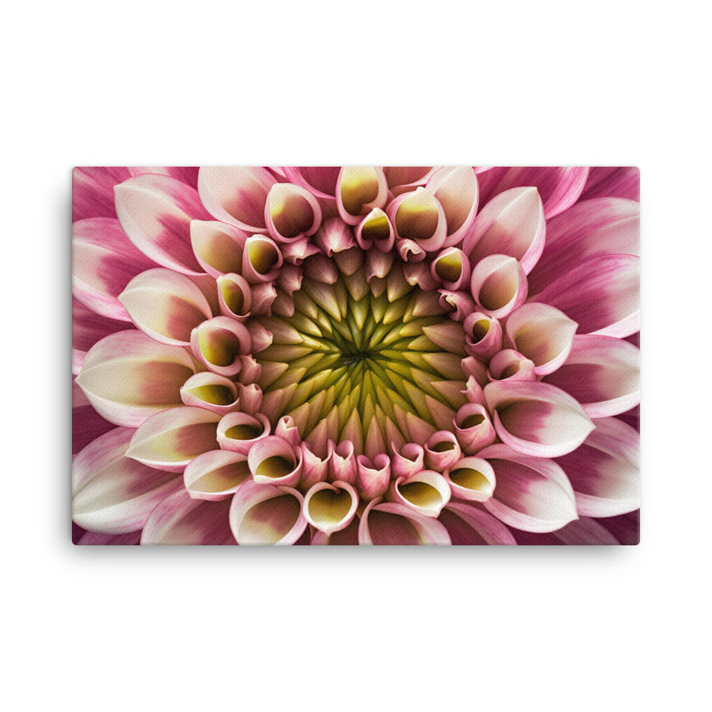 Close-Up of Dahlia Center canvas - Posterfy.AI