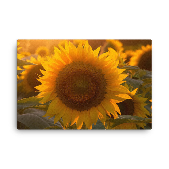 Sunflower Sunrise canvas - Posterfy.AI