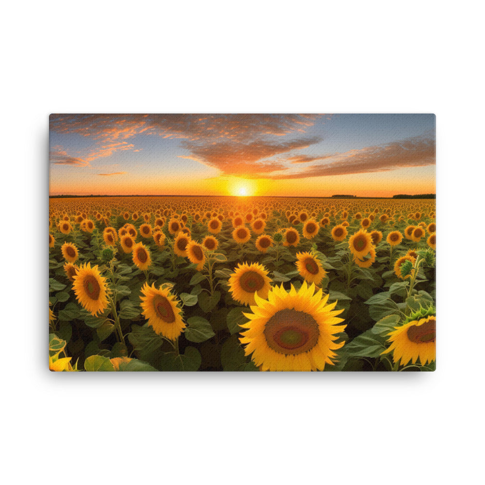 Sunflower Fields Forever canvas - Posterfy.AI