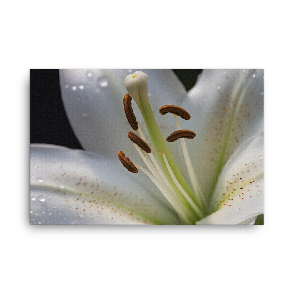 White Lily Close-Up canvas - Posterfy.AI