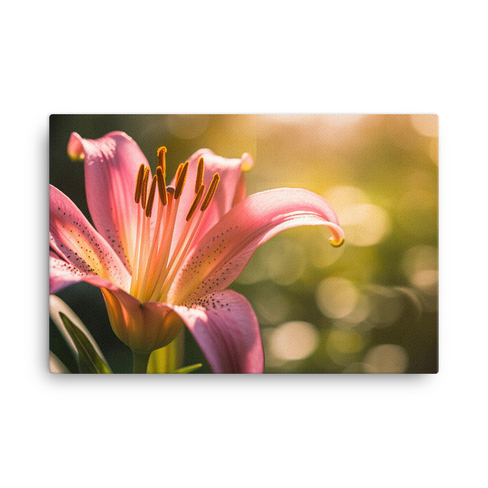 Pink Lily in the Sunlight canvas - Posterfy.AI