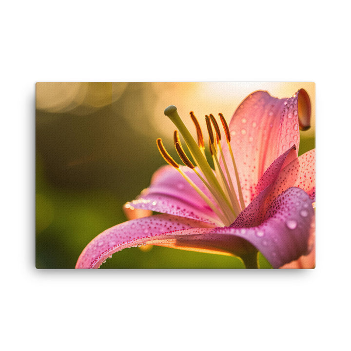 Pink Lily in the Sunlight canvas - Posterfy.AI