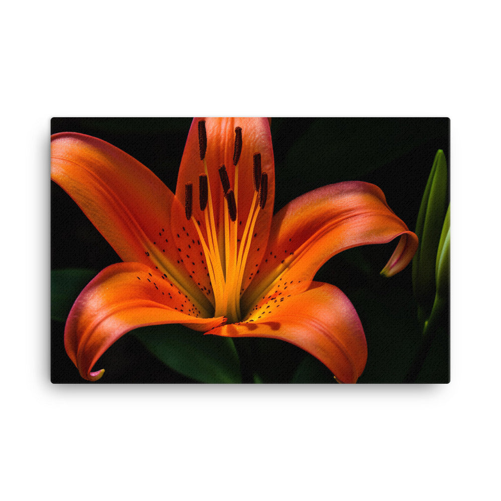 Orange Lily in the Garden canvas - Posterfy.AI