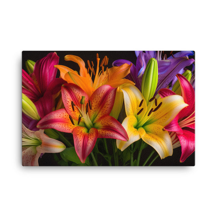 Multicolored Lily Bouquet canvas - Posterfy.AI
