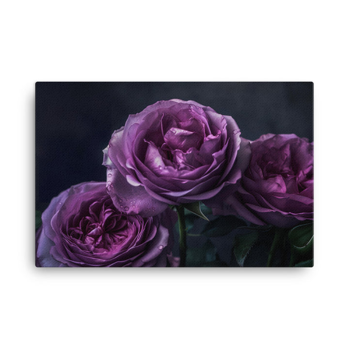 Regal Purple Roses canvas - Posterfy.AI