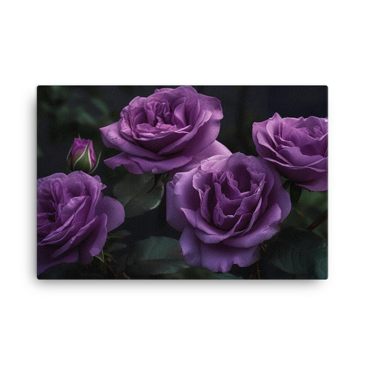 Regal Purple Roses canvas - Posterfy.AI