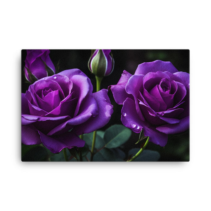 Regal Purple Roses canvas - Posterfy.AI