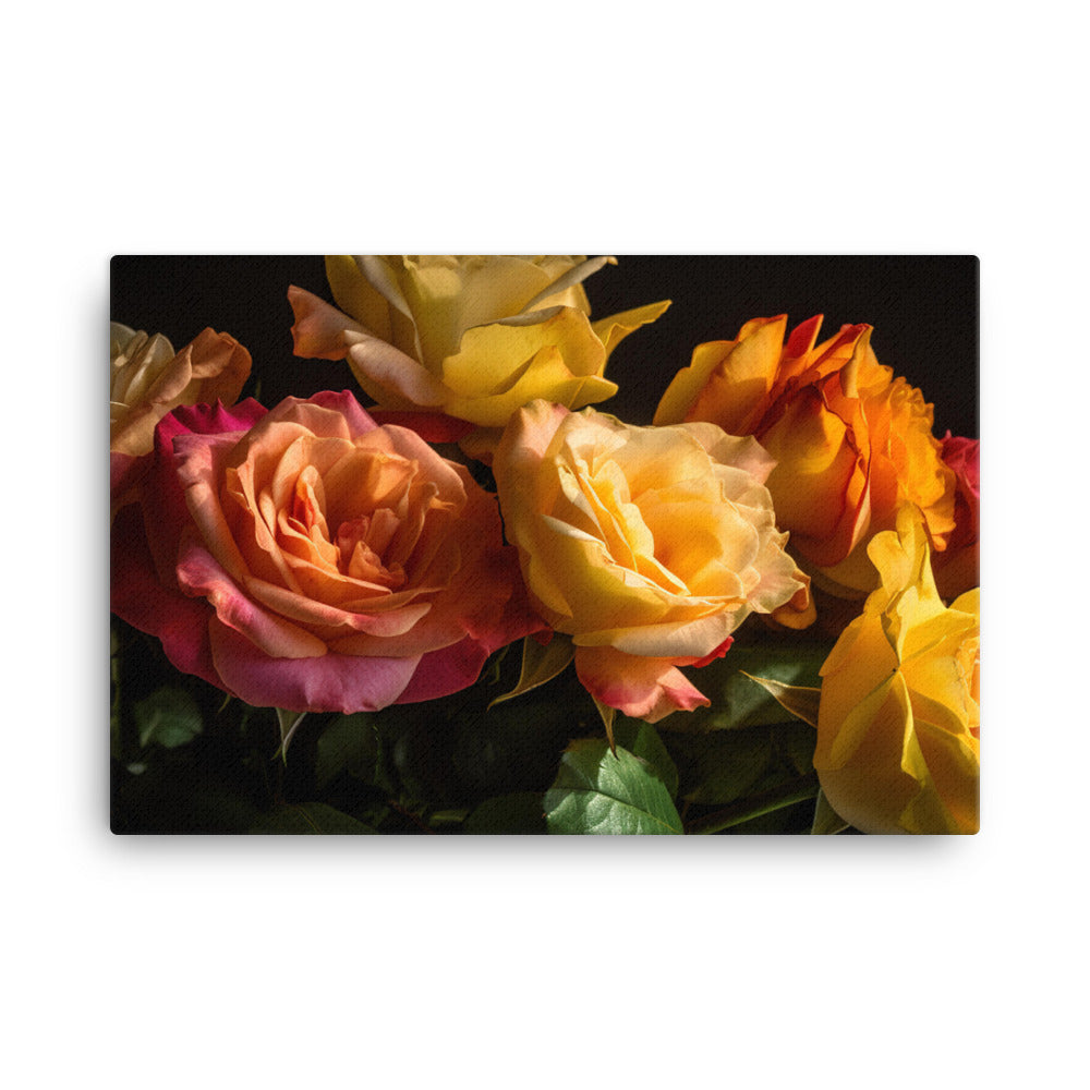 Radiant Roses canvas - Posterfy.AI