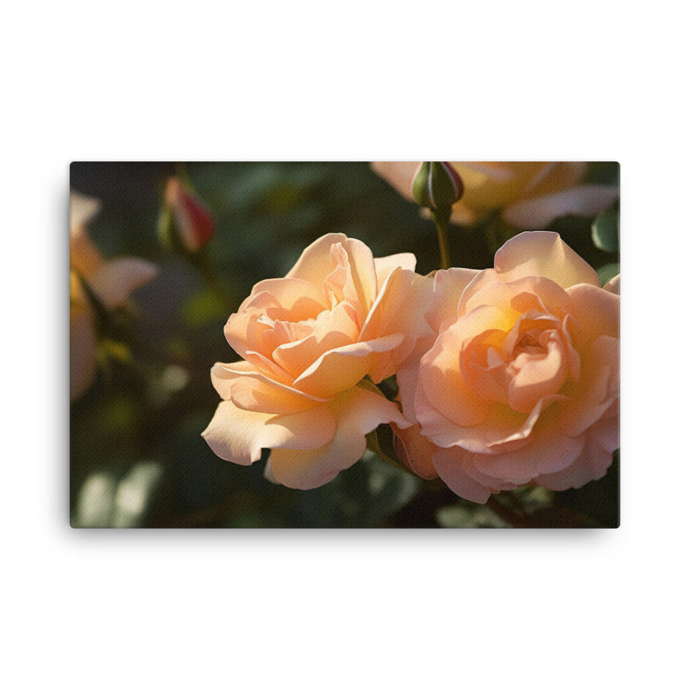 Lively Orange Roses canvas - Posterfy.AI