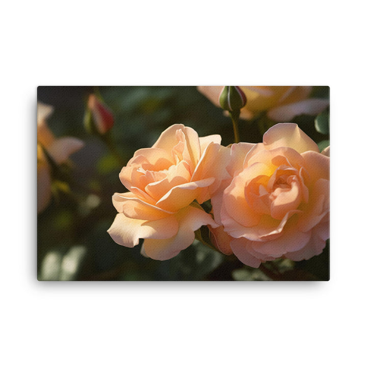 Lively Orange Roses canvas - Posterfy.AI