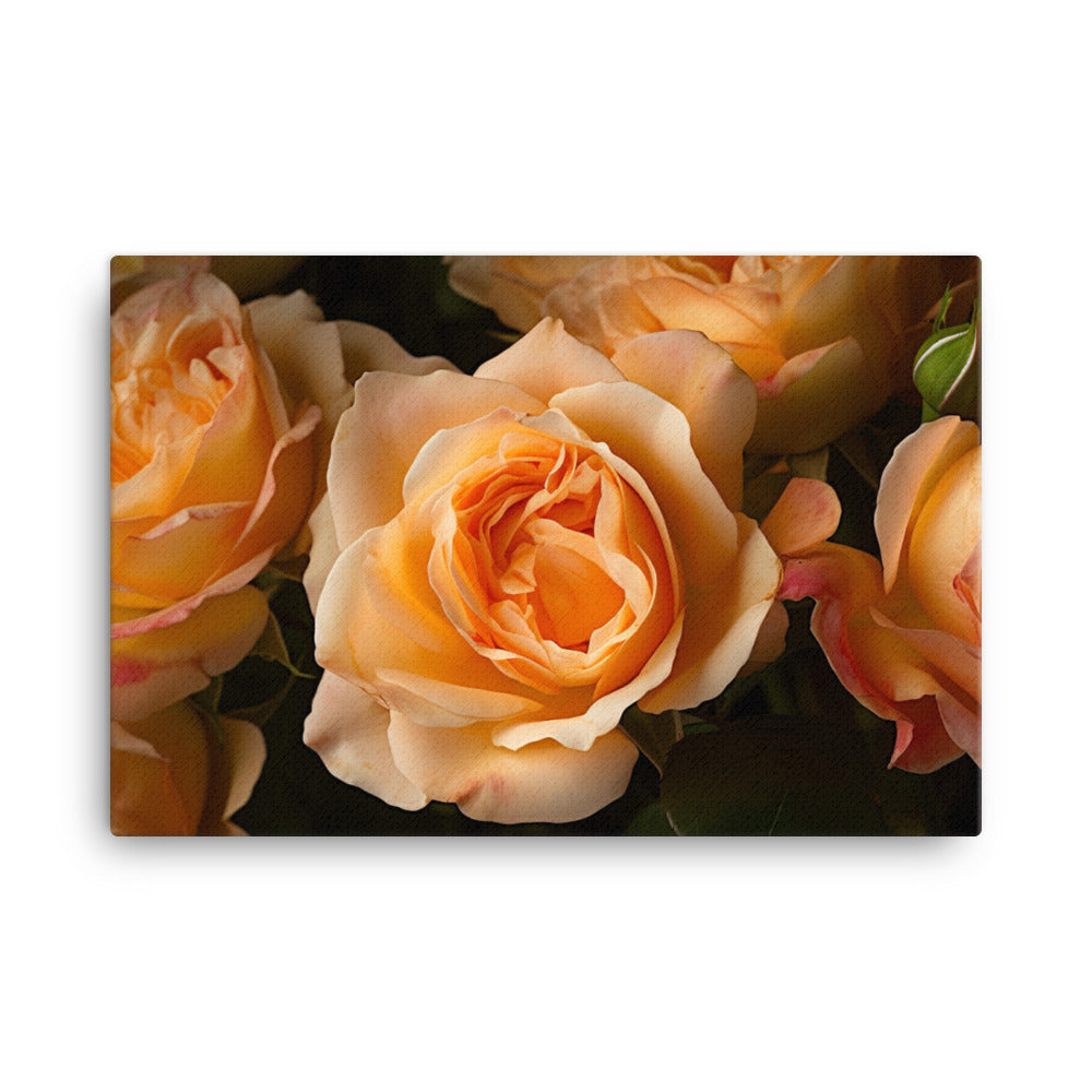 Lively Orange Roses canvas - Posterfy.AI