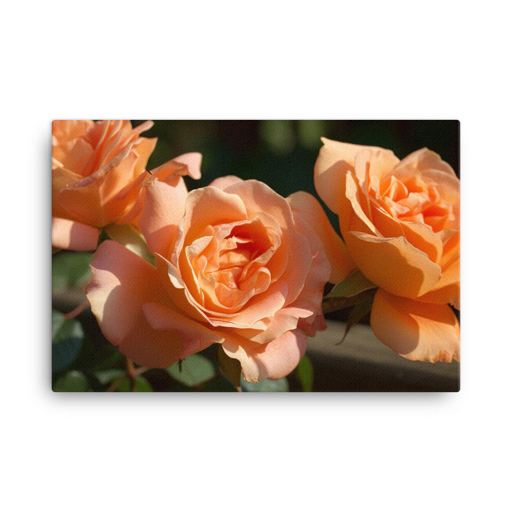 Lively Orange Roses canvas - Posterfy.AI