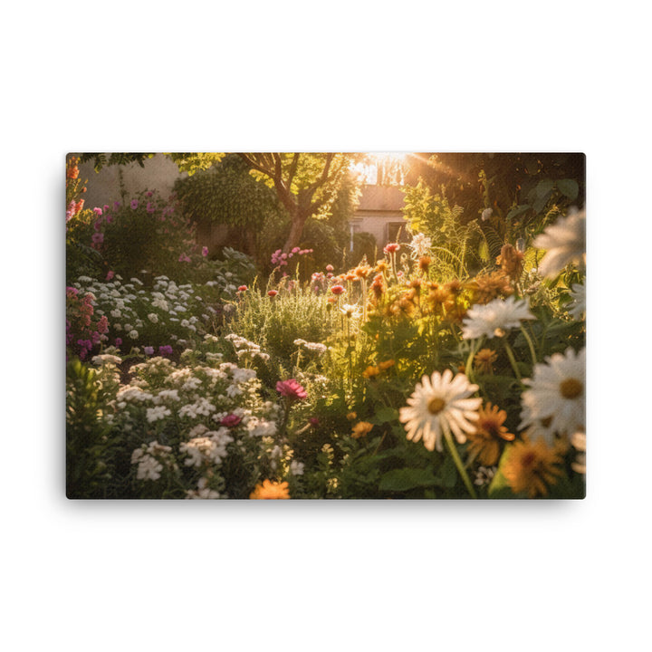 Golden Hour Garden canvas - Posterfy.AI