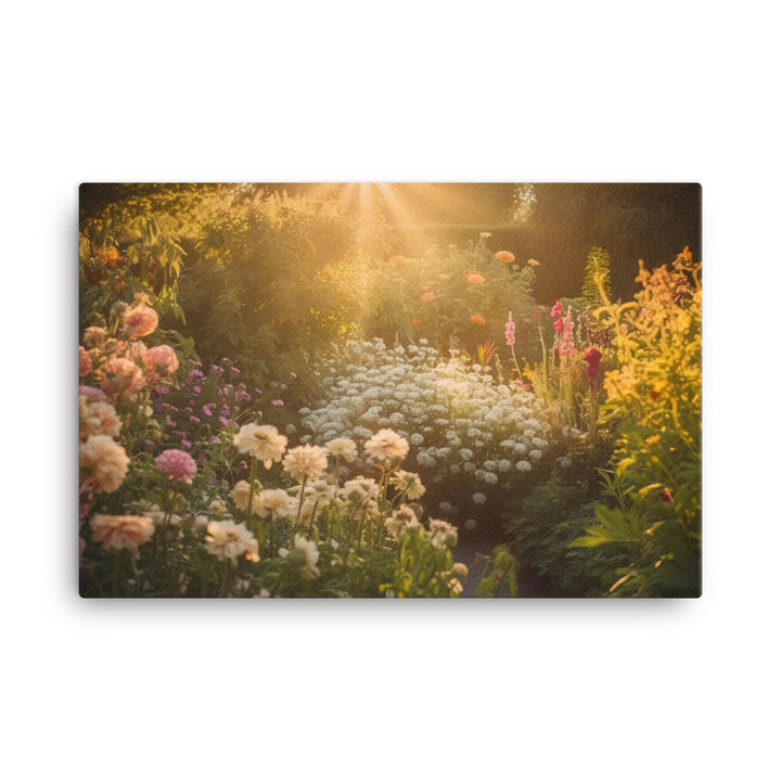 Golden Hour Garden canvas - Posterfy.AI