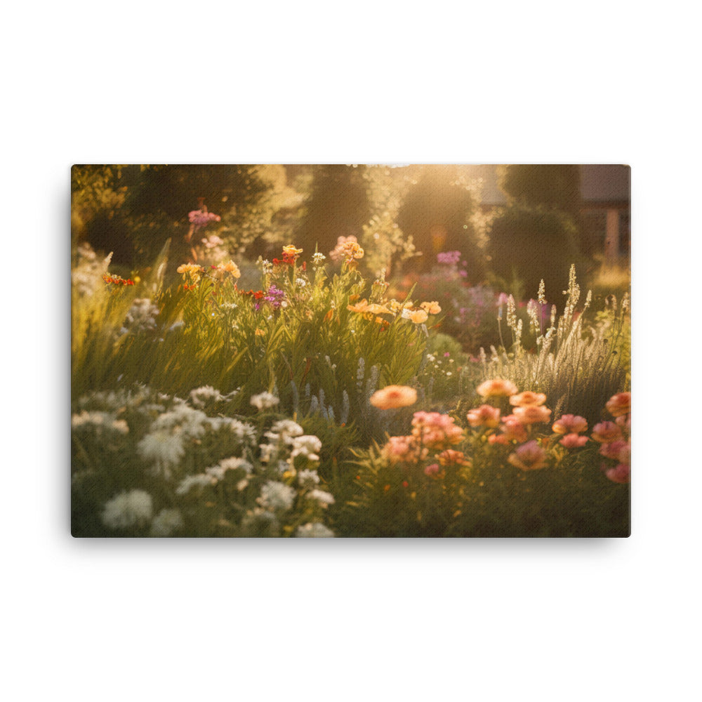 Golden Hour Garden canvas - Posterfy.AI