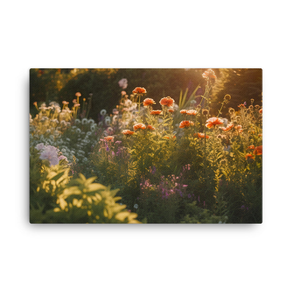 Golden Hour Garden canvas - Posterfy.AI