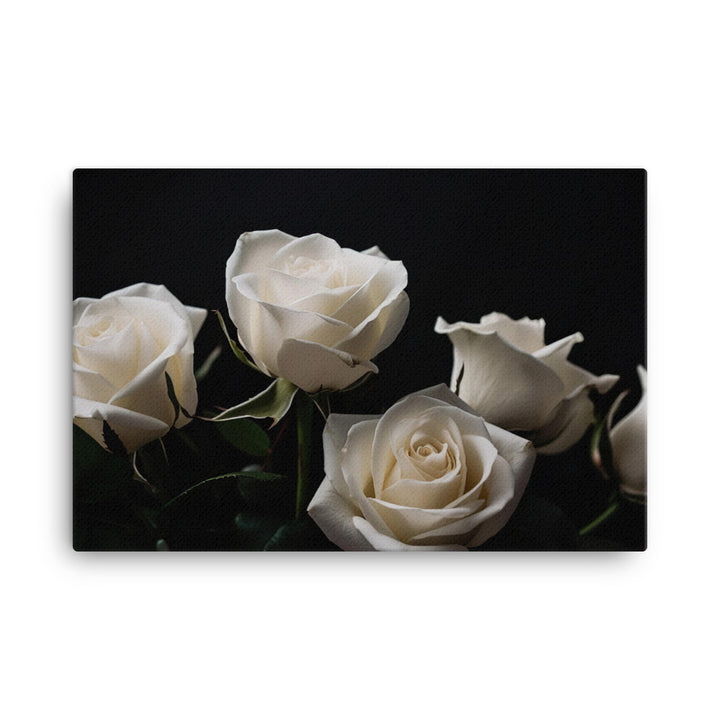 Classic White Roses canvas - Posterfy.AI