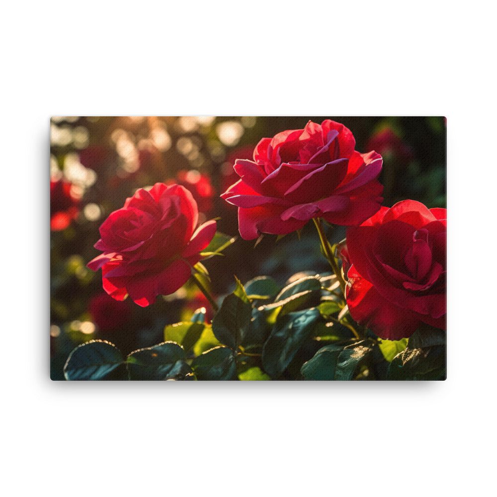 A Sea of Red Roses canvas - Posterfy.AI