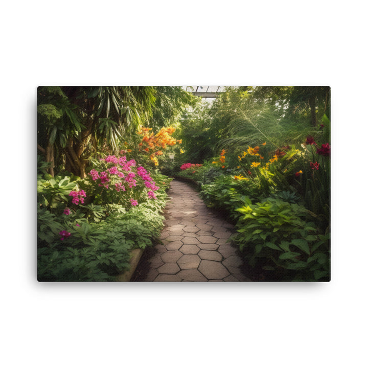 Botanical Garden Escape canvas - Posterfy.AI