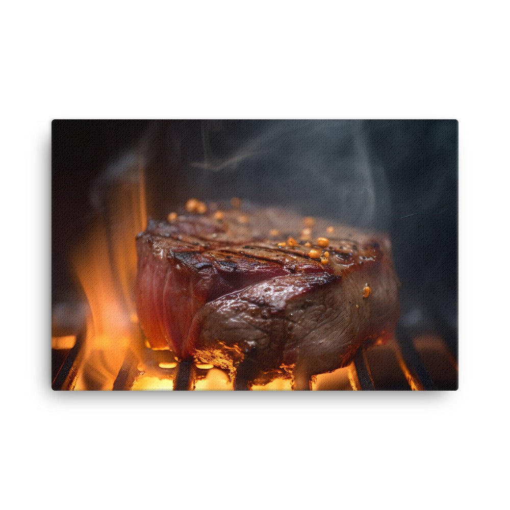 Sizzling Grill canvas - Posterfy.AI