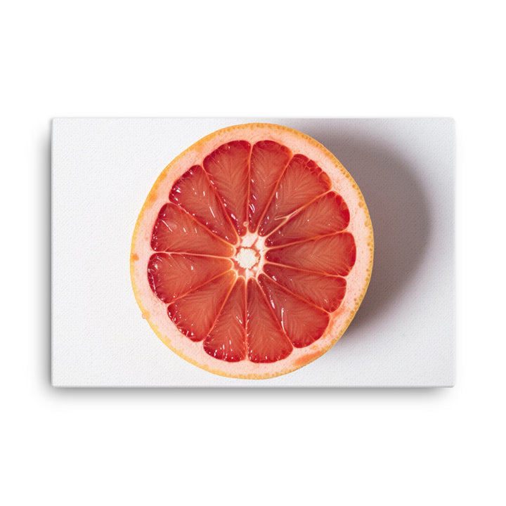 Sliced Grapefruit on a White Background canvas - Posterfy.AI