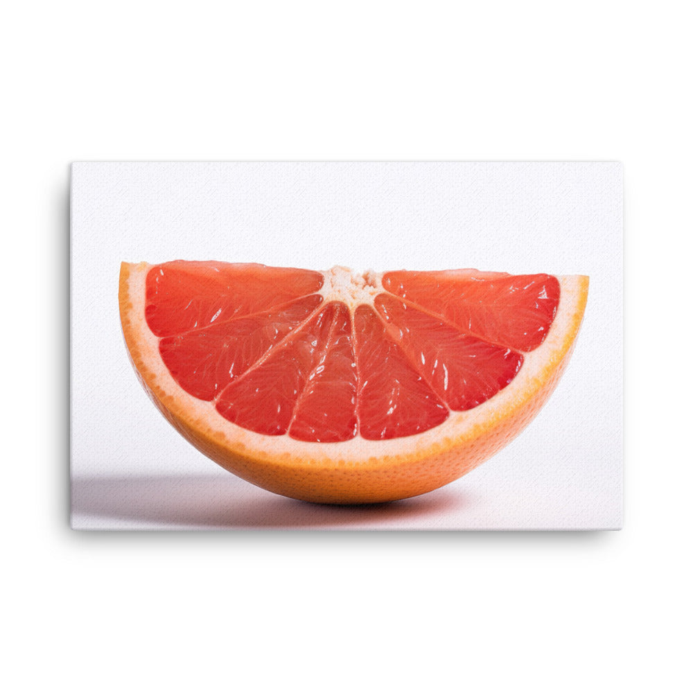 Sliced Grapefruit on a White Background canvas - Posterfy.AI