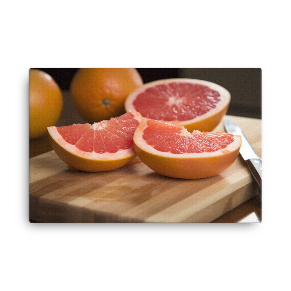 Juicy Grapefruit Slices canvas - Posterfy.AI