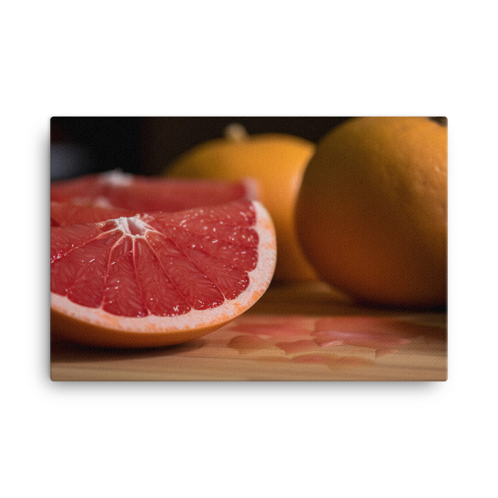 Juicy Grapefruit Slices canvas - Posterfy.AI