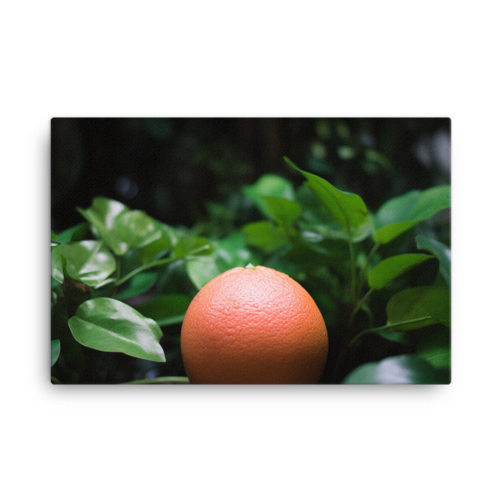 Grapefruit and Greens canvas - Posterfy.AI