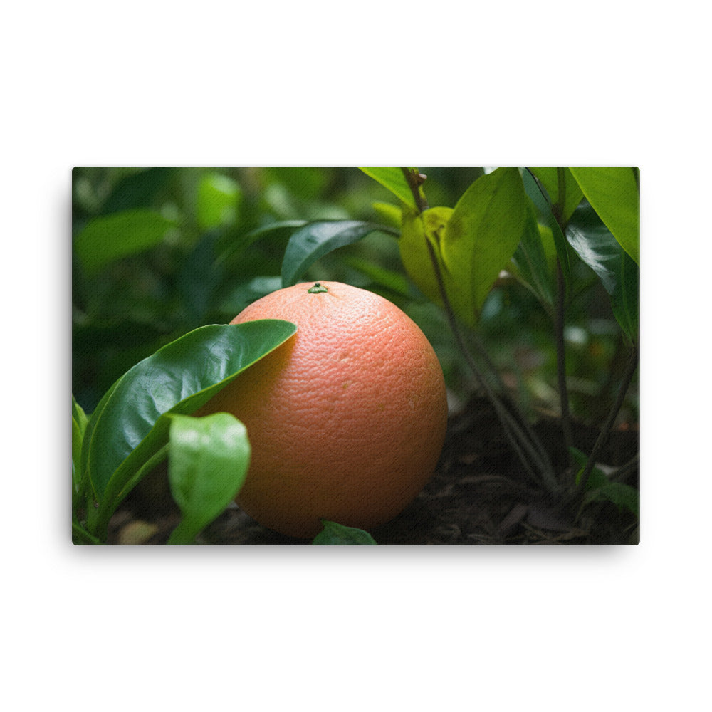 Grapefruit and Greens canvas - Posterfy.AI