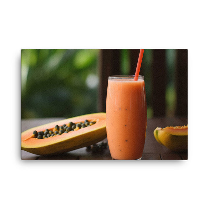 Papaya Smoothie canvas - Posterfy.AI