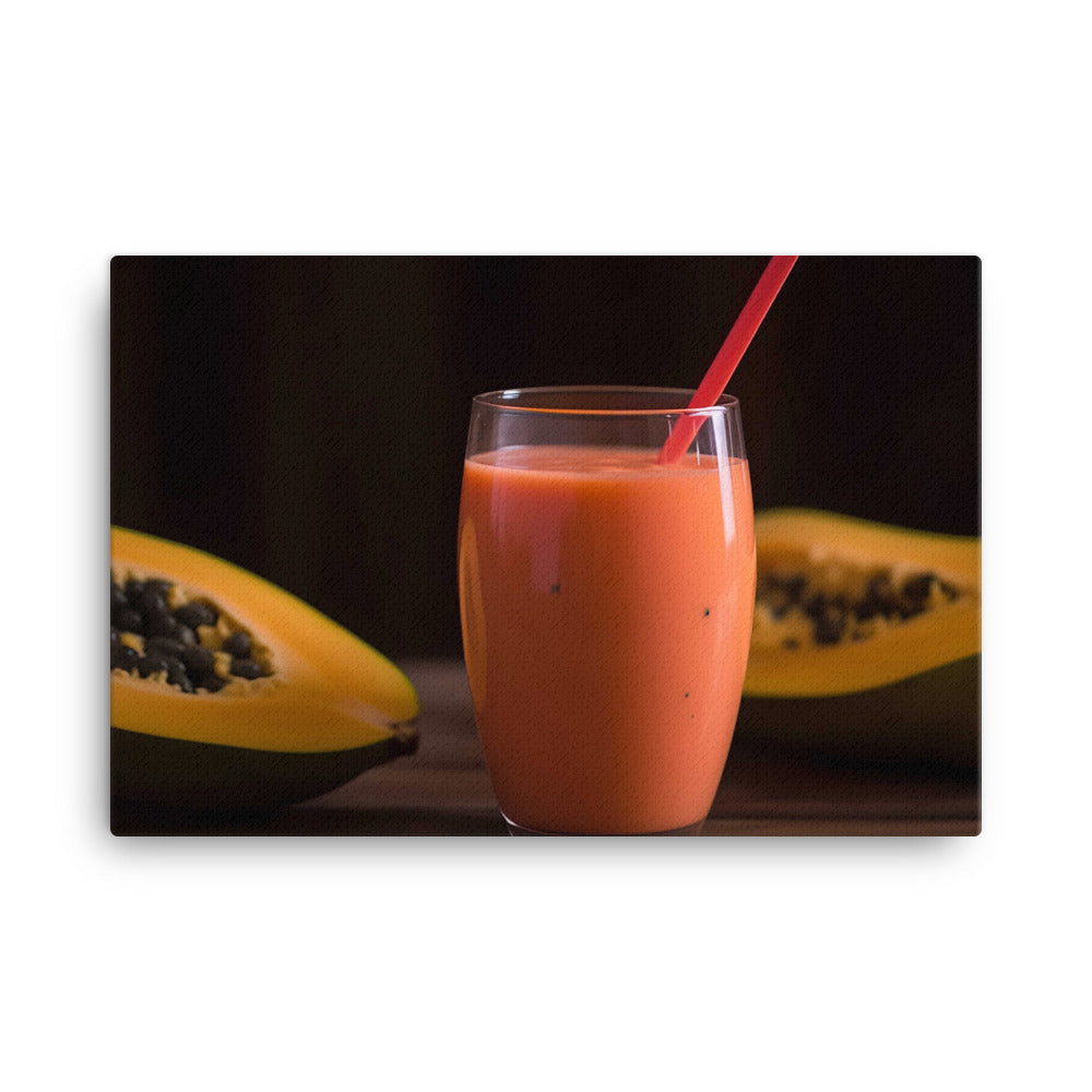 Papaya Smoothie canvas - Posterfy.AI