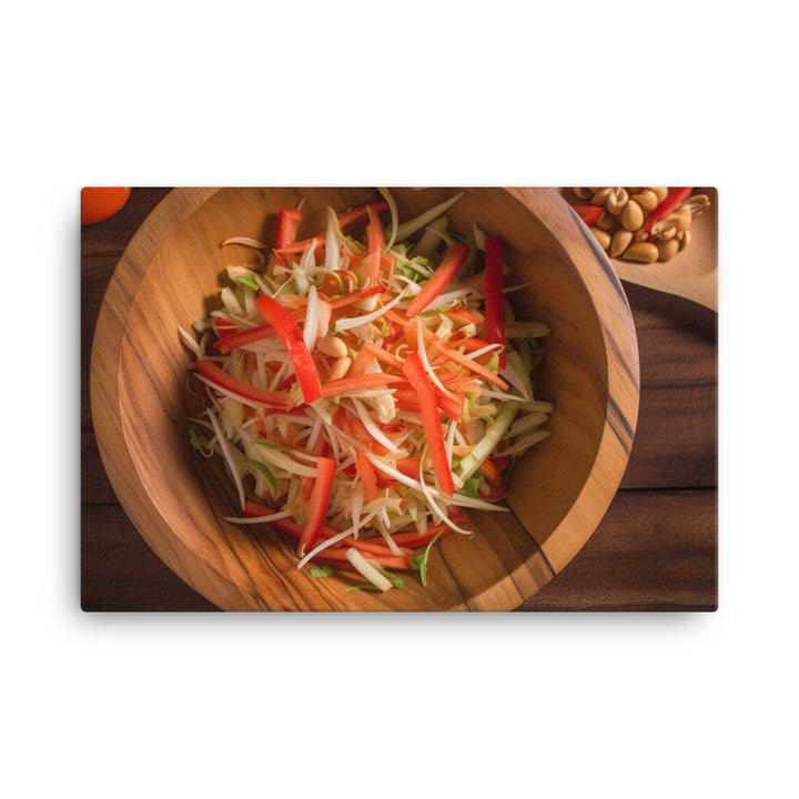 Papaya Salad canvas - Posterfy.AI