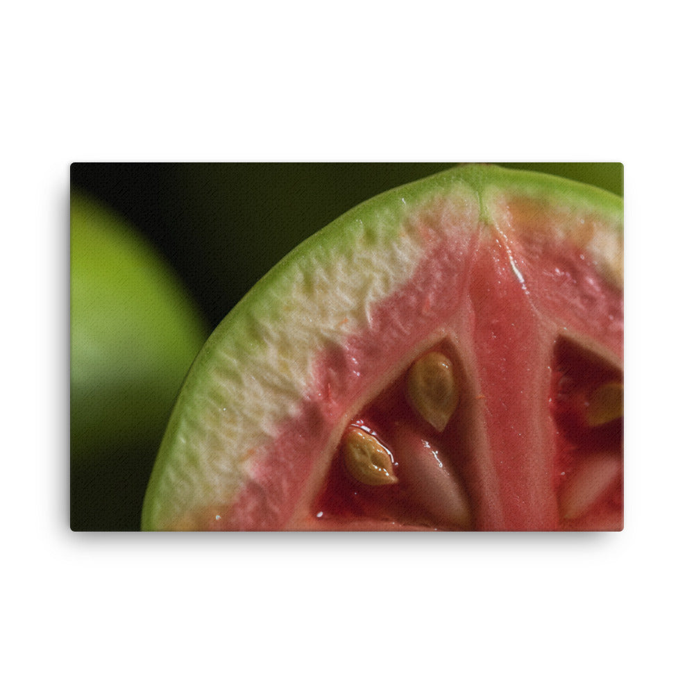 Juicy Guava Close-Up canvas - Posterfy.AI