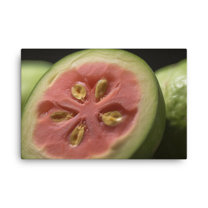 Juicy Guava Close-Up canvas - Posterfy.AI