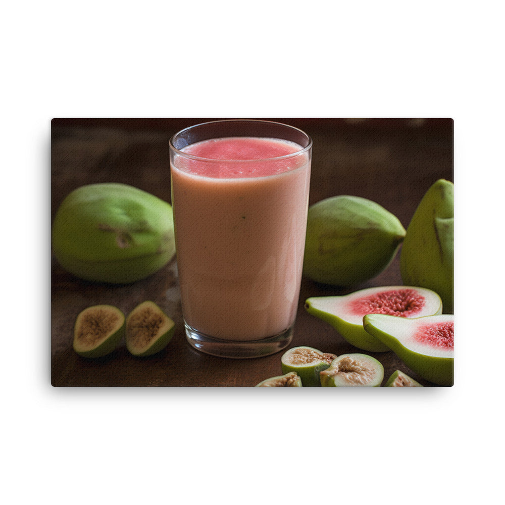 Guava Smoothie Bliss canvas - Posterfy.AI