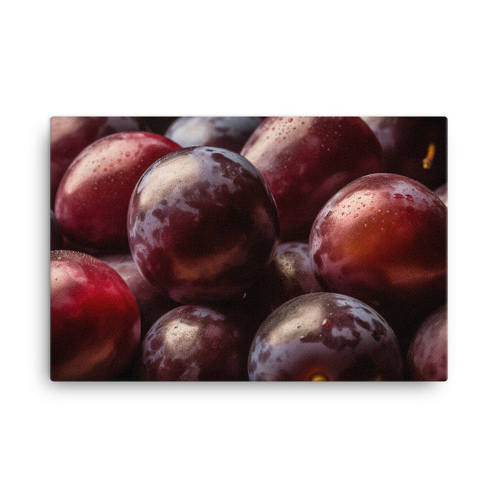 Juicy and Fresh Plums canvas - Posterfy.AI