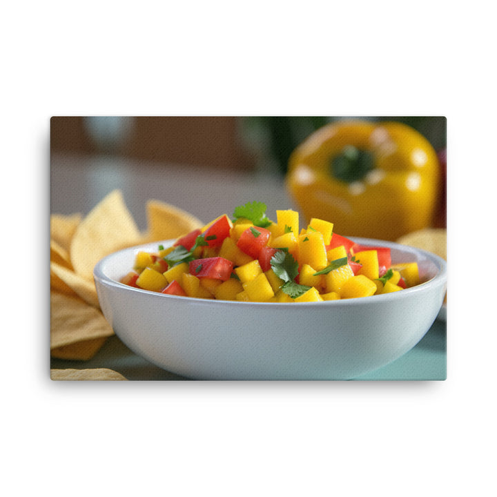 Mango Salsa Party Platter canvas - Posterfy.AI