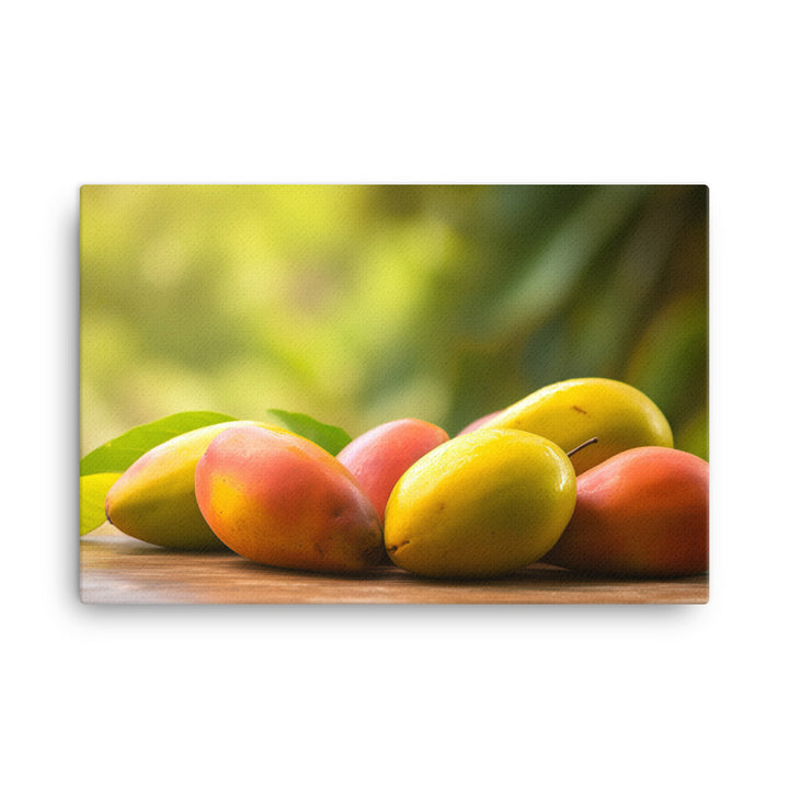 Juicy Mangoes on a Summer Day canvas - Posterfy.AI