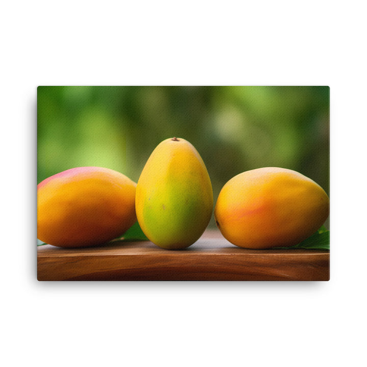 Juicy Mangoes on a Summer Day canvas - Posterfy.AI