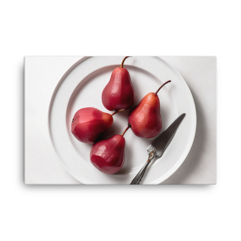 Red Anjou Pears canvas - Posterfy.AI