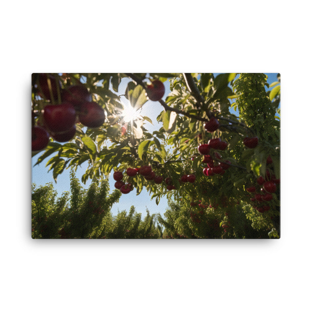 Cherry Picking Season canvas - Posterfy.AI