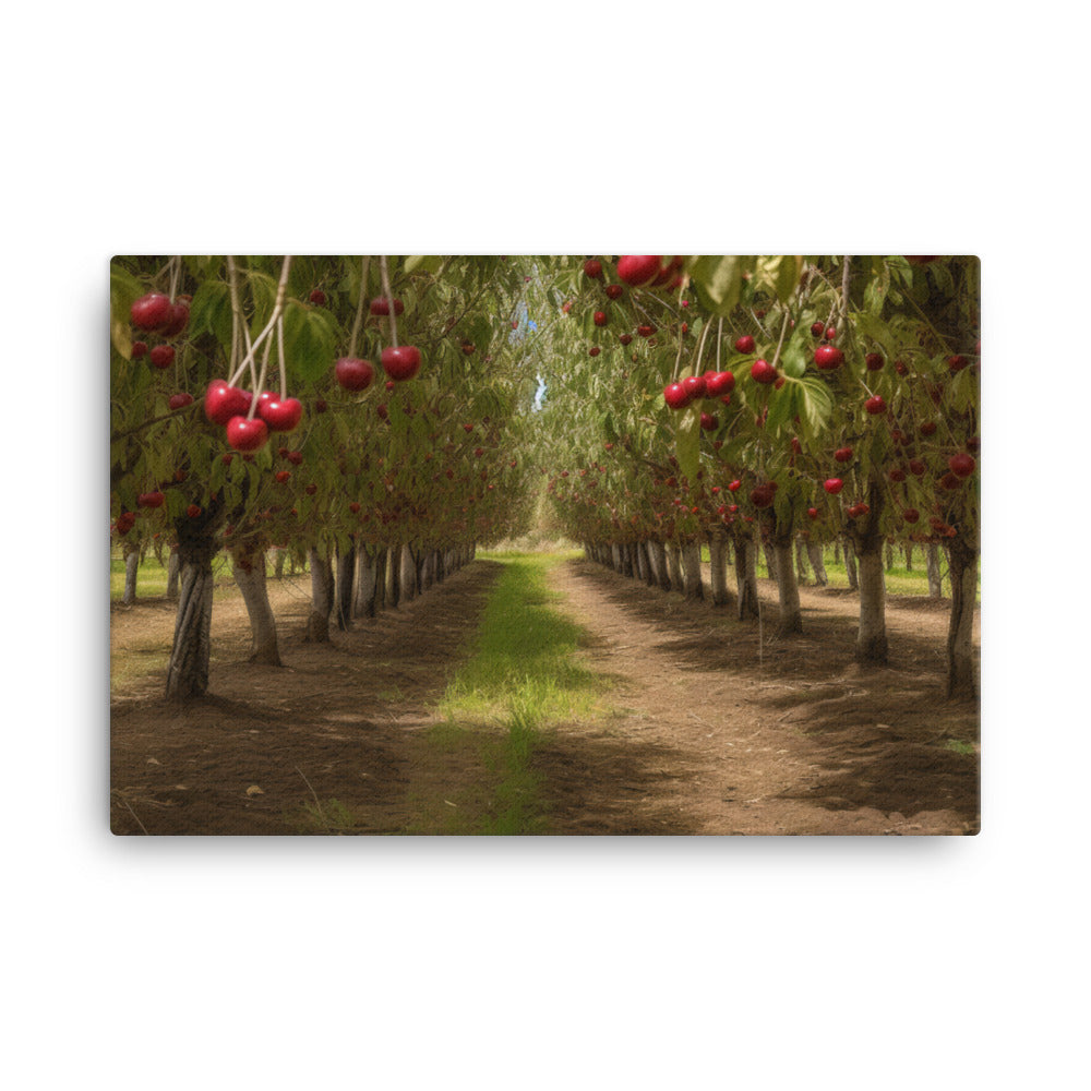 Cherry Picking Season canvas - Posterfy.AI