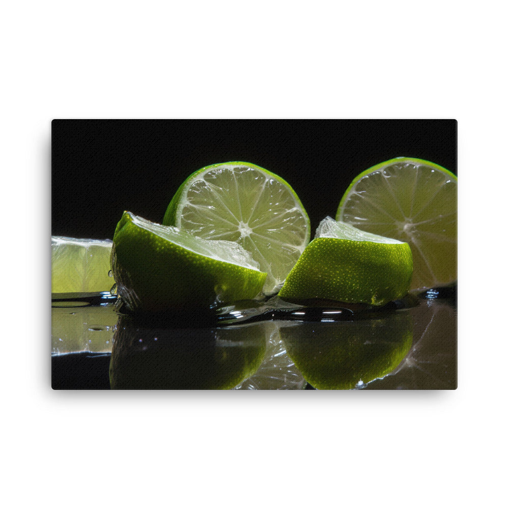 Lime Slices and Ice canvas - Posterfy.AI