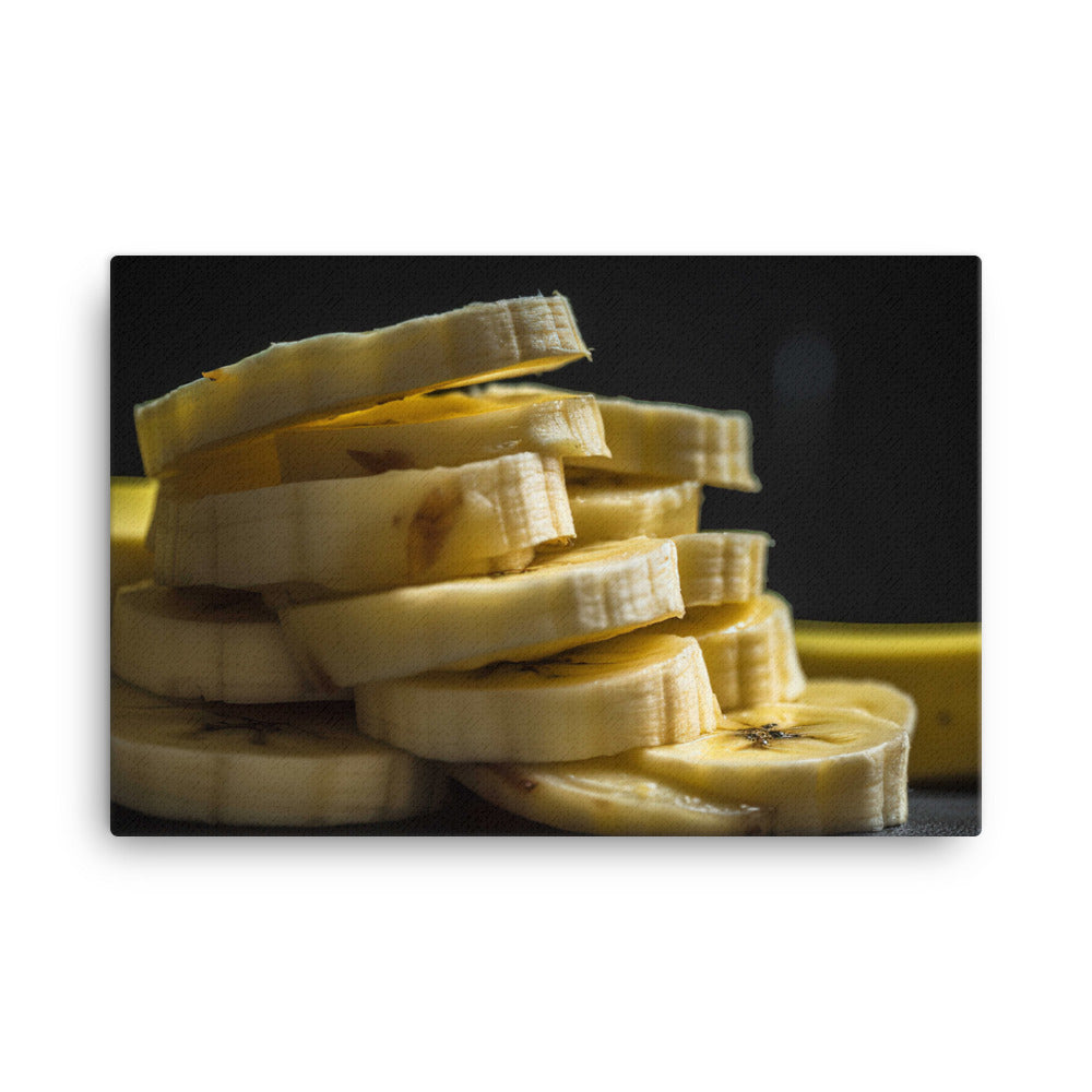 The Beauty of Banana Slices canvas - Posterfy.AI